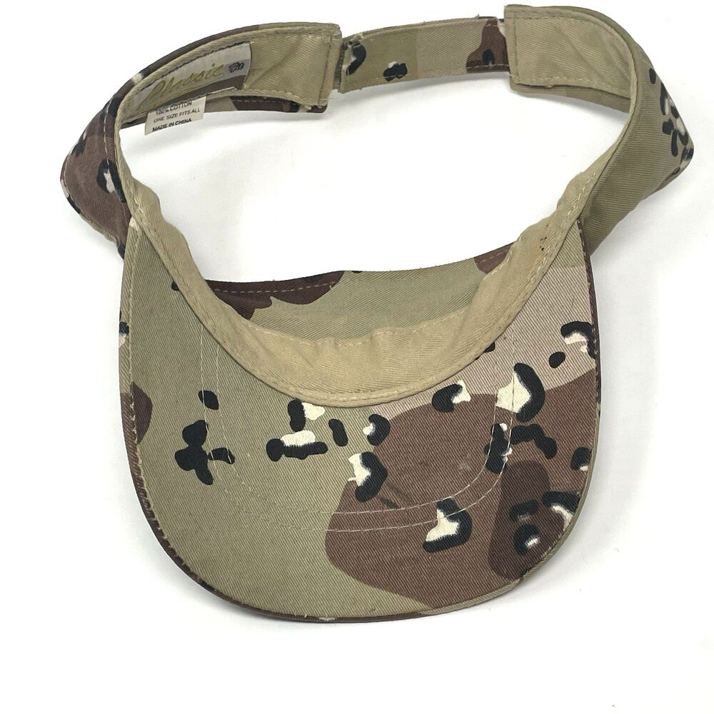 Orlando Florida Brown Camo Visor - Desert Camouflage Unisex Adjustable Sun Hat - Picture 4 of 11
